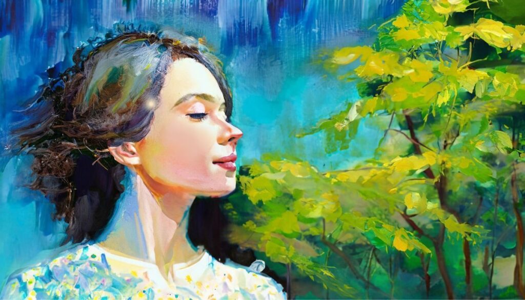 Žena esence revitalizace ravintsara